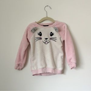 Cozy Pink Picapino Mouse Sweater with Sequin Ears Size 4